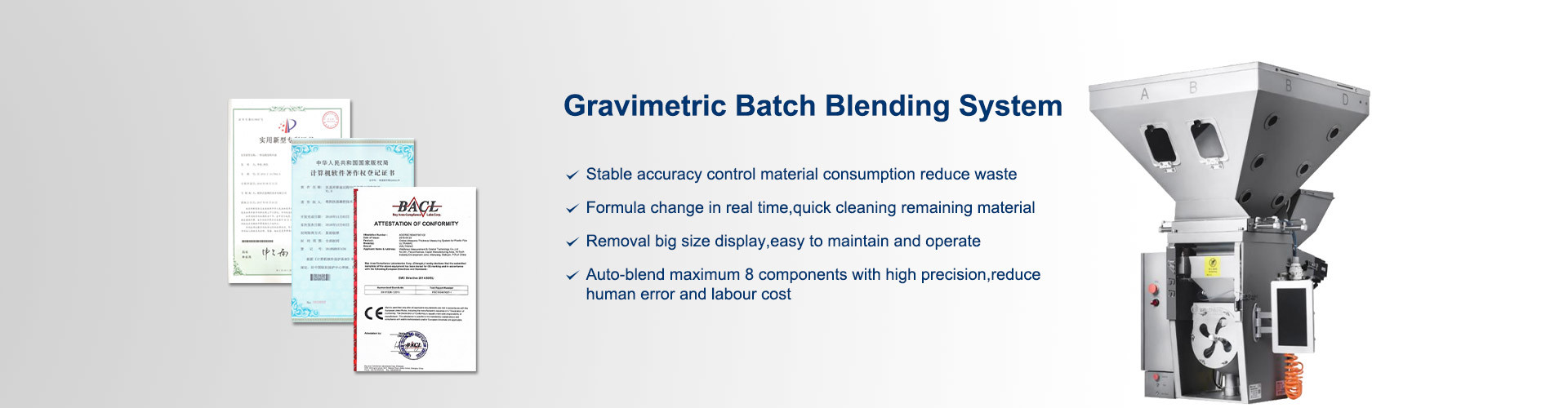 Качество Гравиметровая питаясь система завод